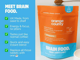 Orange County CBD - BRAIN FOOD Coffee instant Adaptogen drink - 200g