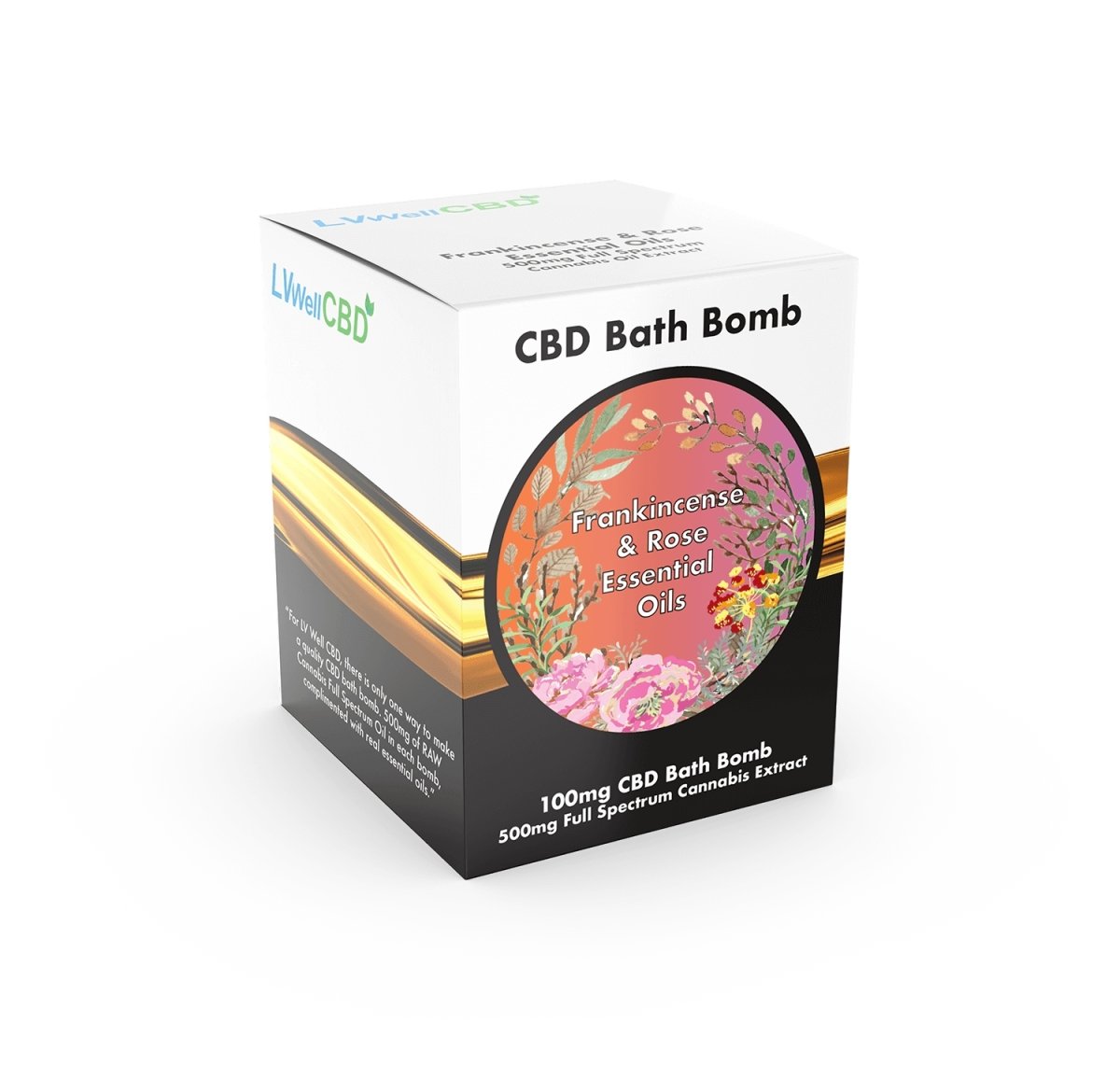 LVWell CBD Bath Bomb - Frankincense and Rose - Mowbray CBD