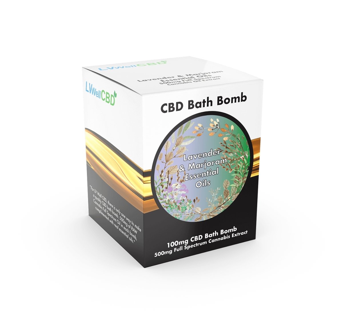 LVWell CBD Bath Bomb - Lavender and Marjoram - Mowbray CBD