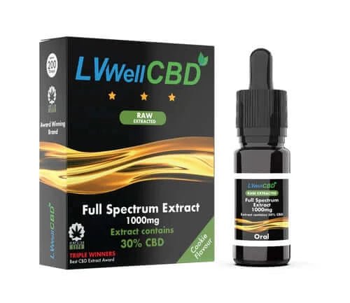 LVWell CBD Raw Oil - 1000mg Full Spectrum - 10ml - Mowbray CBD