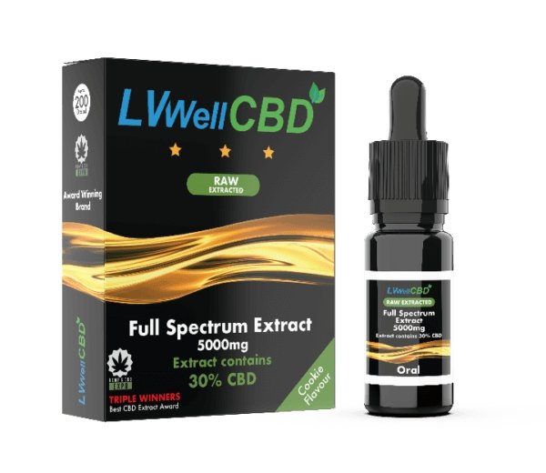 LVWell CBD Raw Oil - 5000mg Full Spectrum - 10ml - Mowbray CBD