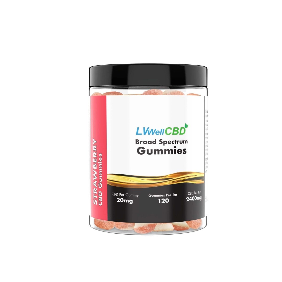 LVWell CBD Sweets - Strawberry Cream - 20mg Per Sweet - Mowbray CBD