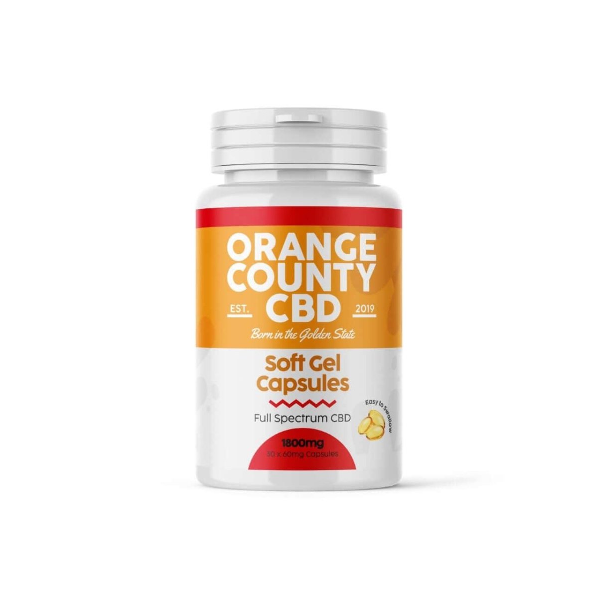 Orange County CBD - Full Spectrum Soft Gel CBD Capsules - 60mg per capsule - Mowbray CBD